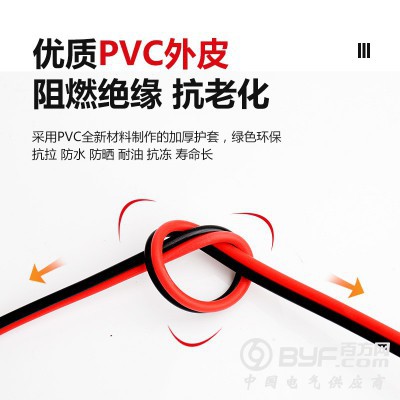 国标铜芯RVB 监控电源线红黑线LED电线平行线花线电线图2