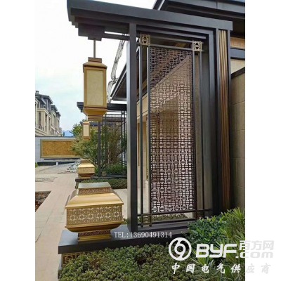 别墅现代简约不锈钢屏风隔断生产厂家图3