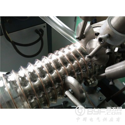 PVC钢丝伸缩管挤出设备/钢丝缠绕通信管生产线图2