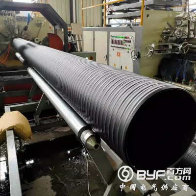 hdpe中空壁缠绕管设备/实壁井筒管生产线图2