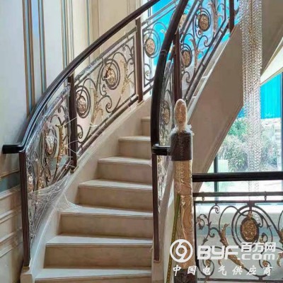 帅气的K金仿古铜楼梯栏杆图3