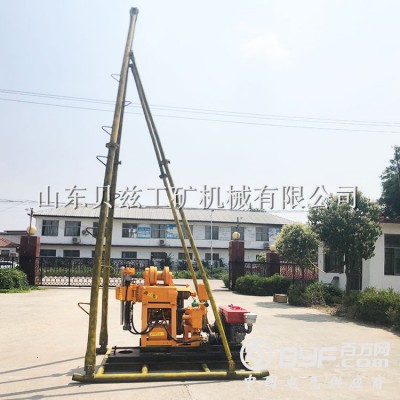 200米深度回转式取样钻机折叠塔式液压打孔设备山地勘探取芯机图3