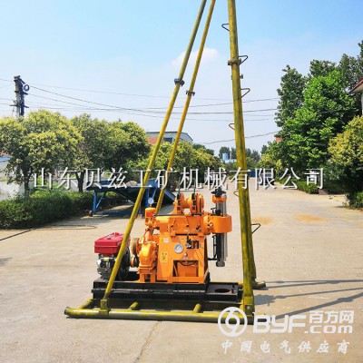 200米深度回转式取样钻机折叠塔式液压打孔设备山地勘探取芯机图4