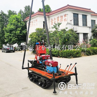 小型50米勘探取样钻机BZ-50岩层打孔钻机履带立式液压钻图2