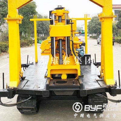 履带式龙门架液压钻机 150米深度打孔勘探取样设备图2