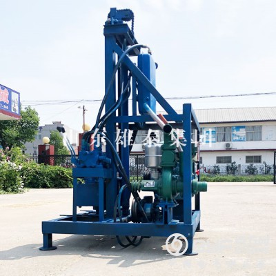 牵引式百米水井钻机 家用柴油小型打井机 便捷式农田灌溉井设备图3