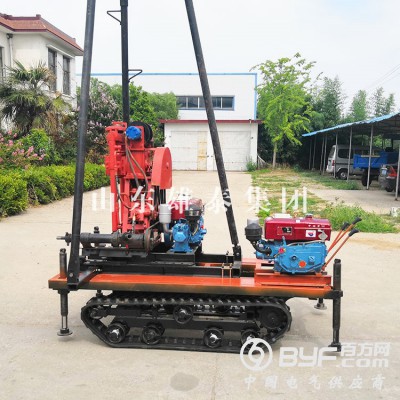 50米立式液压打孔钻机 环境监察取样设备履带家用便捷式打井机图2