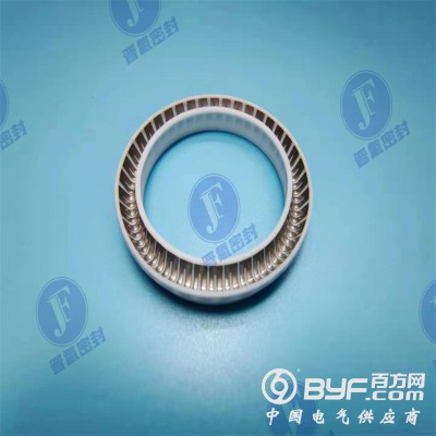 四氟级弹簧往复旋转泛塞封 PTFE耐高温密封圈图2