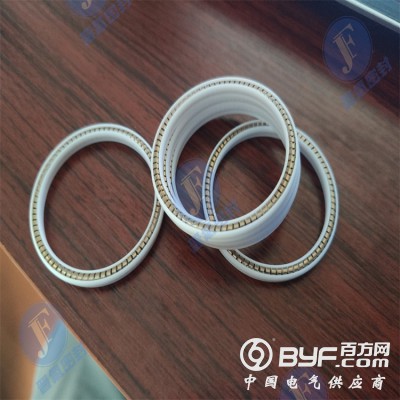 四氟级弹簧往复旋转泛塞封 PTFE耐高温密封圈图3