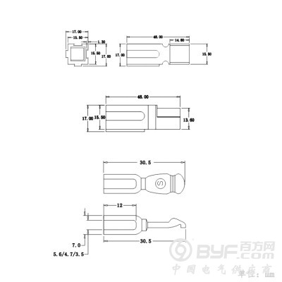 电动叉车蓄电池大电流快速连接器图4