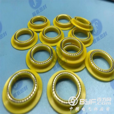 供应进口UPE旋转泛塞封 高分子高速旋转法兰盘轴用弹簧密封圈图2