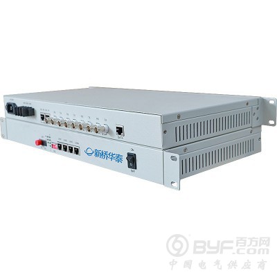 新桥华泰综合多业务光端机光纤传4E1+4路电话4路百兆网络图3