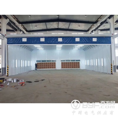 大型钢结构伸缩喷漆房环保设备图2